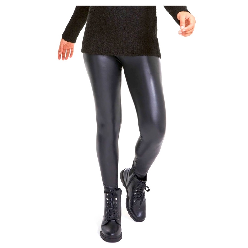 Faux leather leggings size large